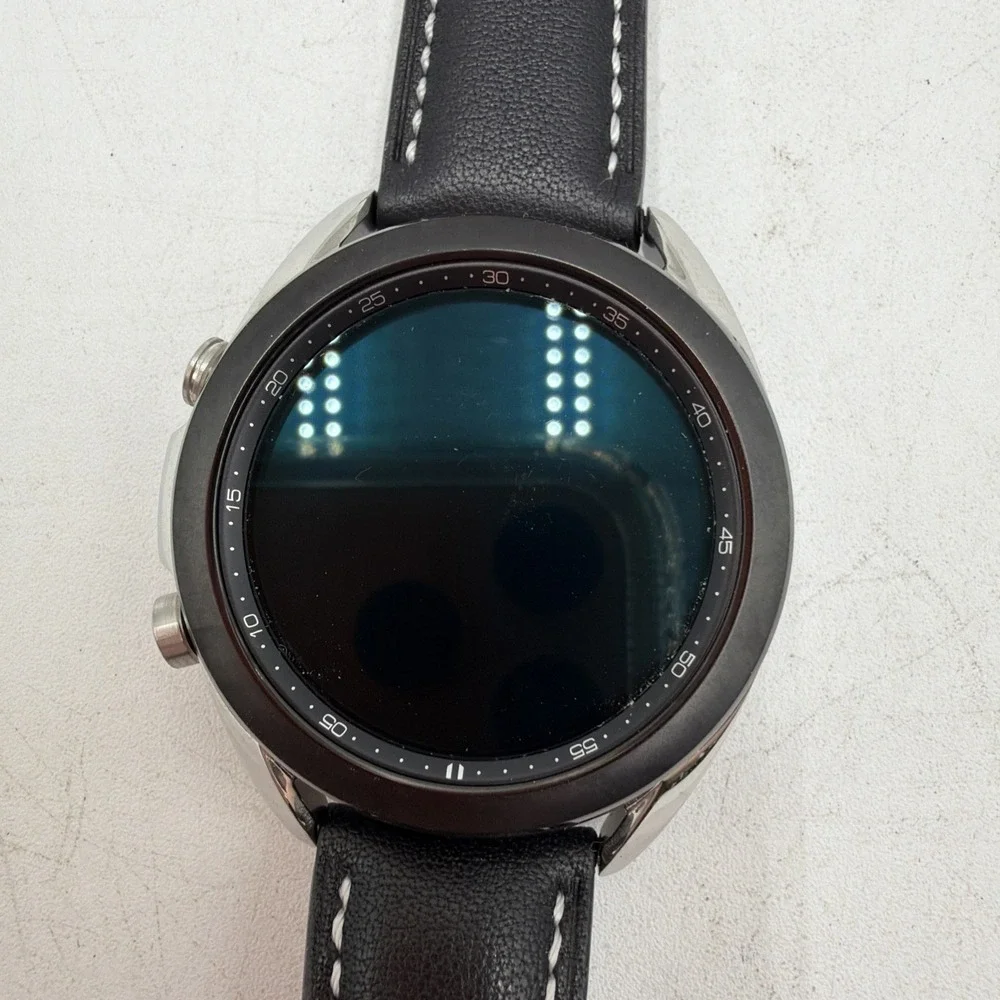 Samsung Galaxy Watch3 SM-R850 41mm Stainless Steel Black Leather GPS Tested